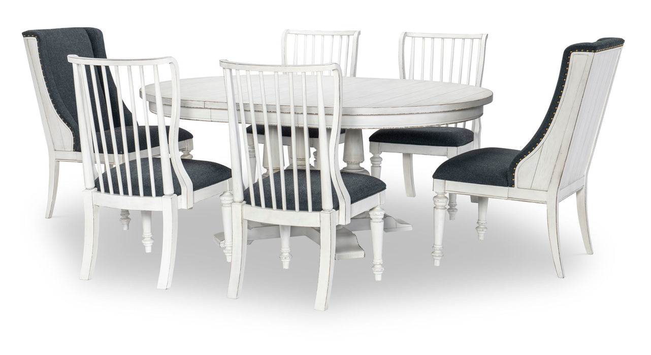 Cottage Park - Complete Round Table - White