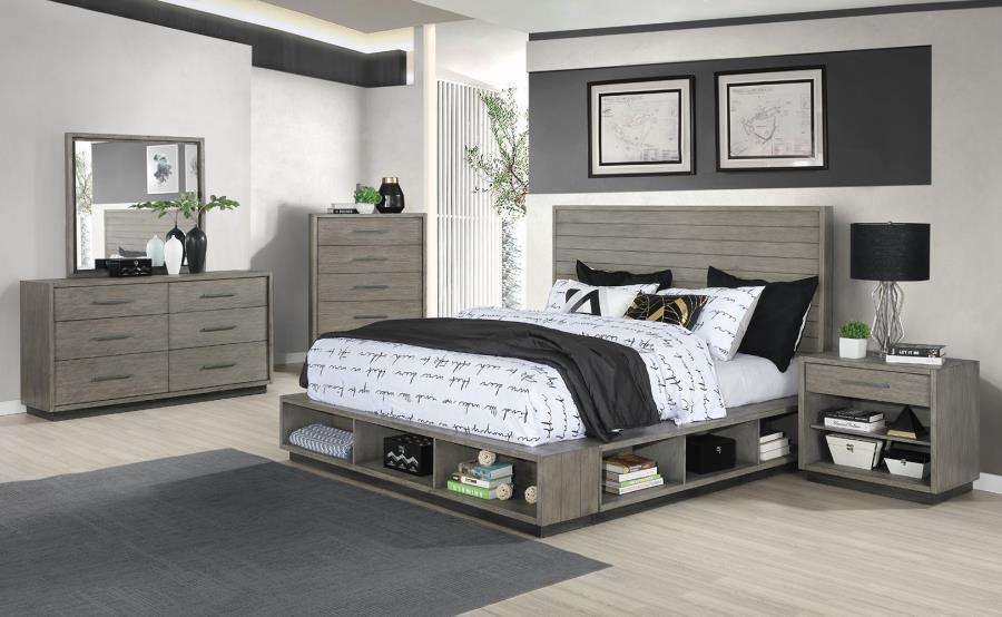 Derbyshire - California King Bed - Dark Gray