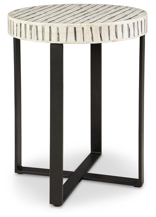 Crewridge - Black / Cream - Accent Table