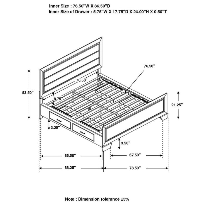 Kauffman - Wood Storage Panel Bed