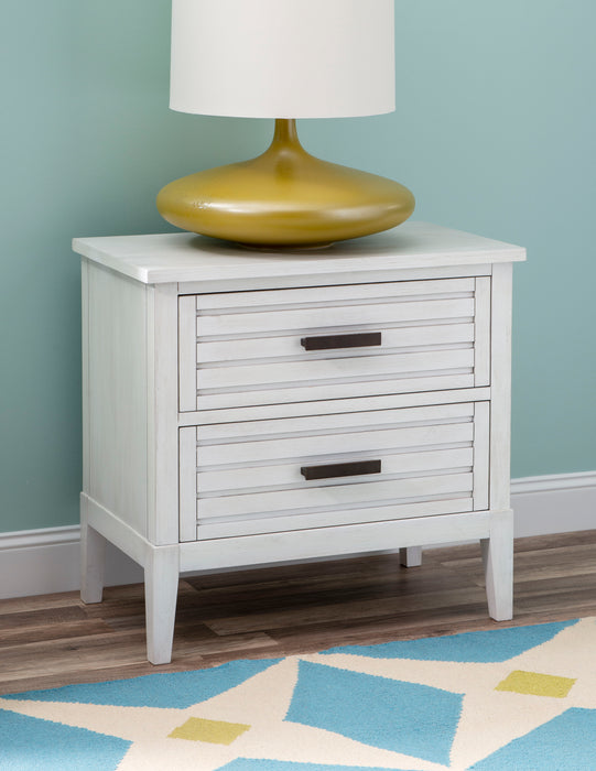 Edgewater Sand Dollar - Two Drawer Nightstand - White