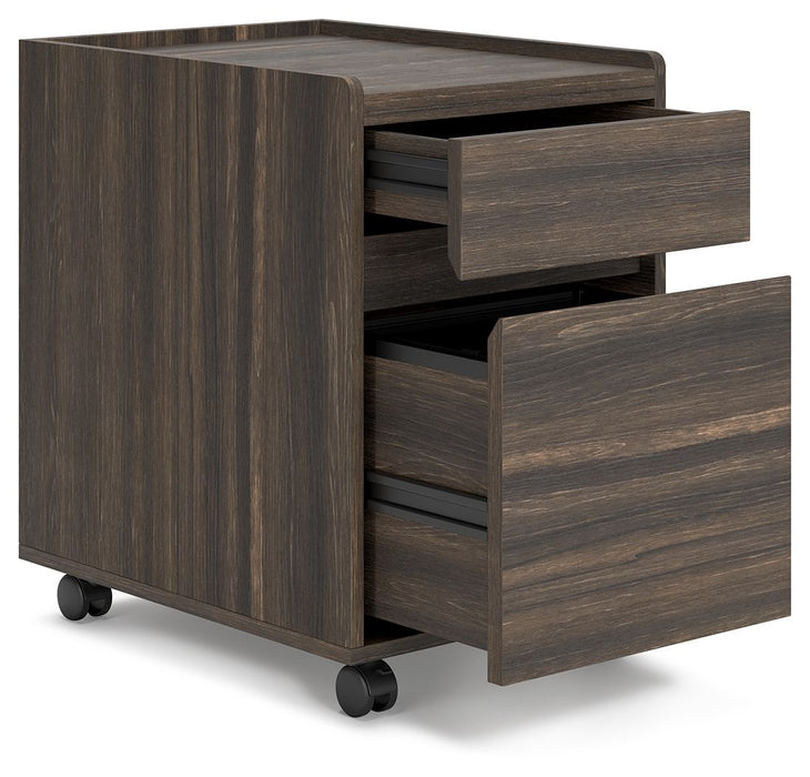 Zendex - Dark Brown - File Cabinet