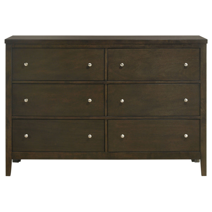 Wilkes - 6-Drawer Dresser Cabinet - Dark Cocoa