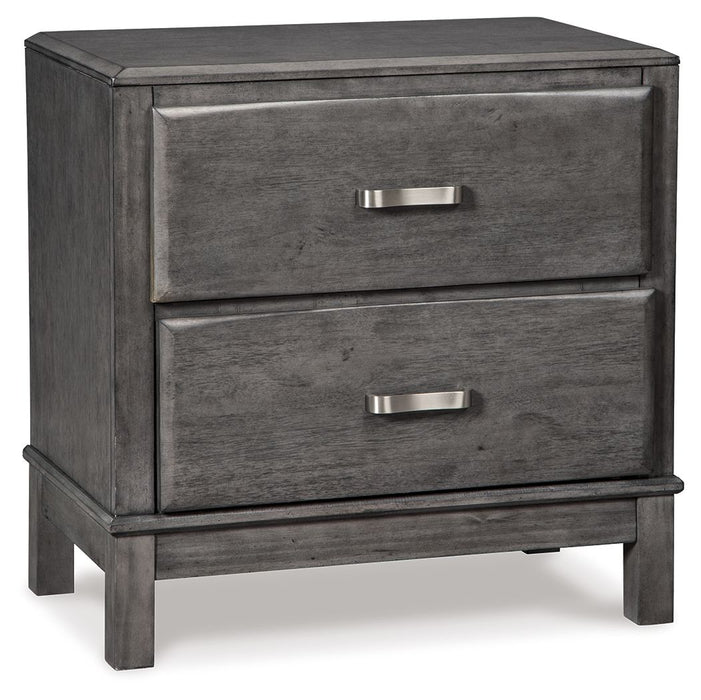 Caitbrook - Gray - Two Drawer Night Stand