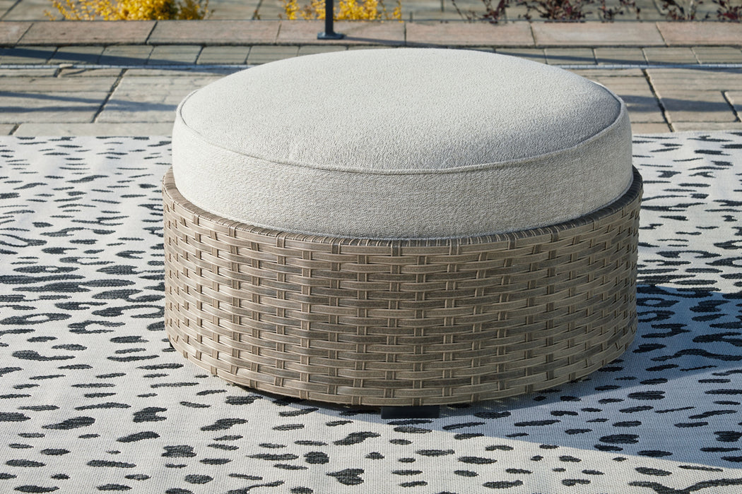 Calworth - Beige - Ottoman With Cushion