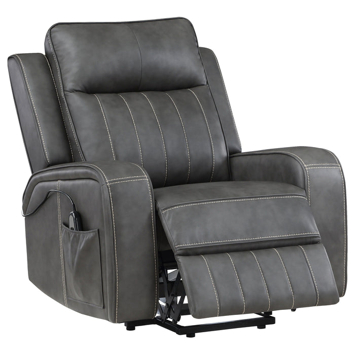 Raelynn - Upholstered Track Arm Recliner