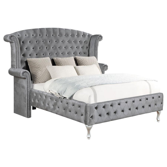 Deanna - Upholstered Wingback Bed