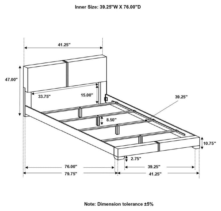 Conner - Upholstered Panel Bed