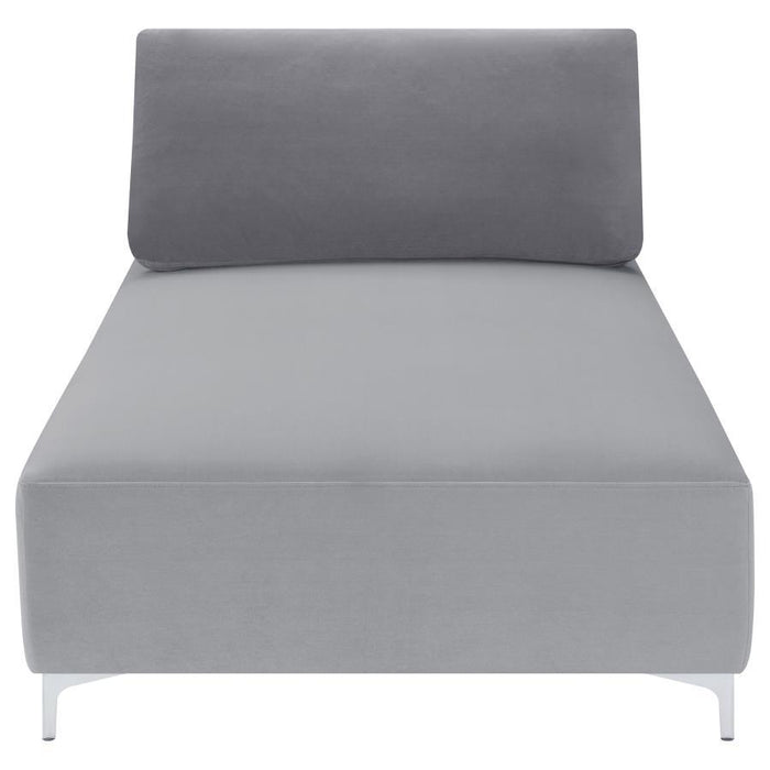 Giovanni - Upholstered Accent Chaise Lounger - Gray