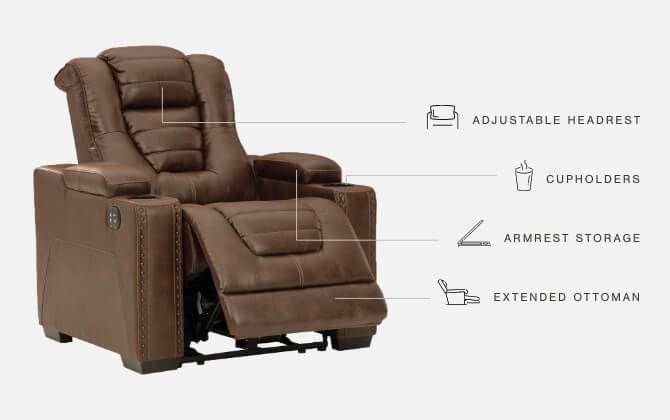 Owner's - Thyme - Pwr Recliner/Adj Headrest