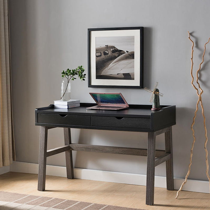 Writing Desk - Black & Distressed Grey