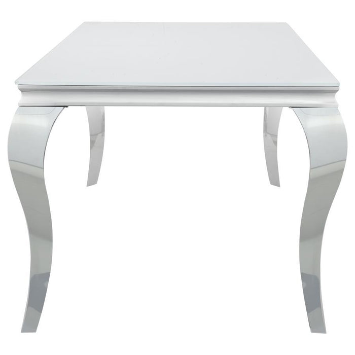 Carone - Rectangular Glass Top Dining Table