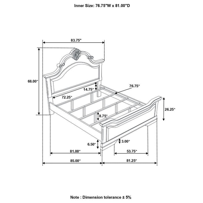 Cambridge - Wood Panel Bed