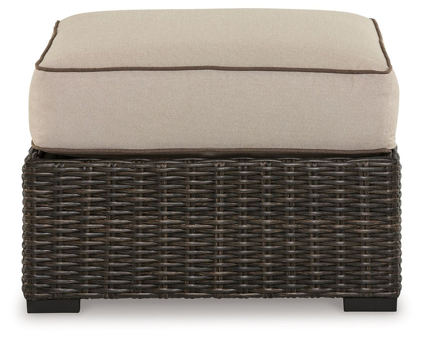 Coastline Bay - Brown - Ottoman With Cushion