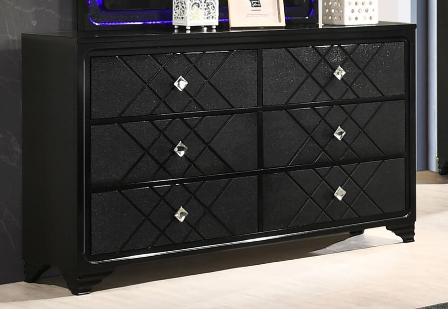 Penelope - 6-Drawer Dresser - Midnight Star