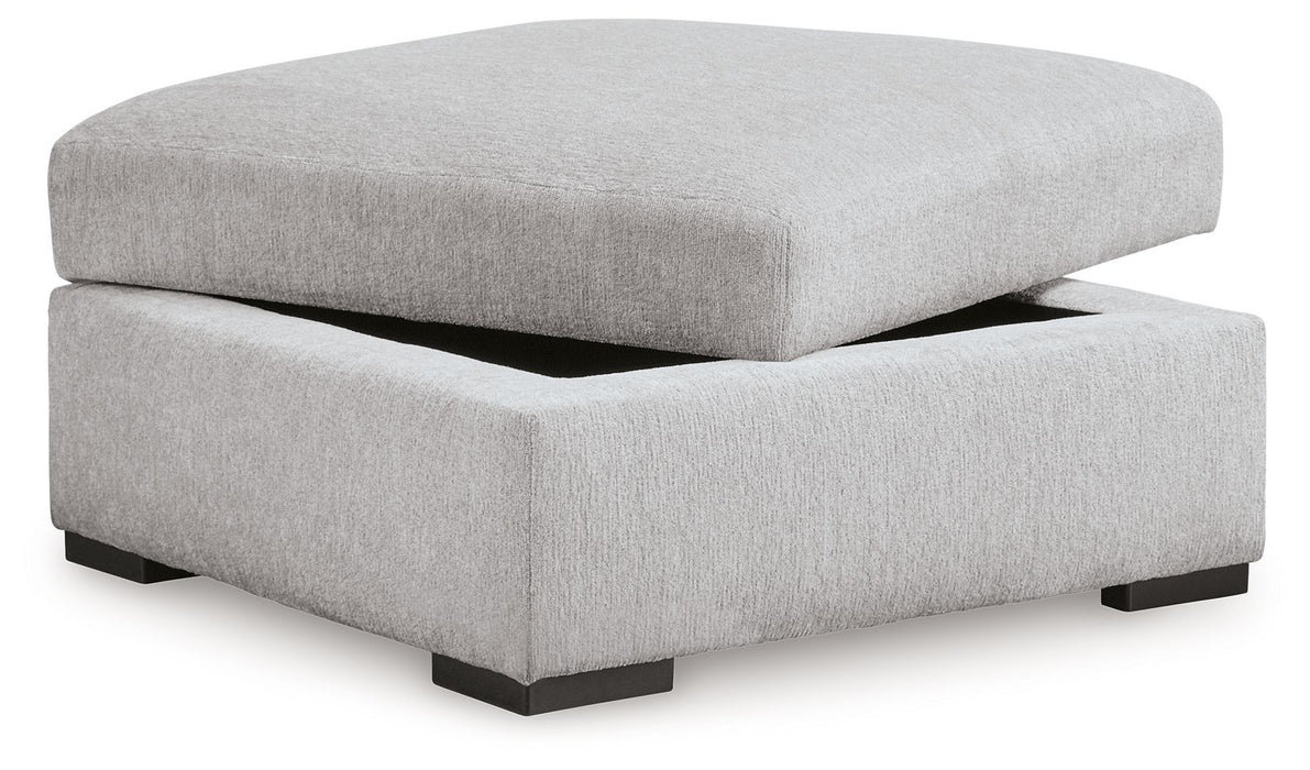 Gabyleigh - Nickel - Ottoman With Storage