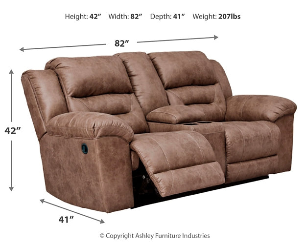 Stoneland DBL Rec Loveseat w/Console