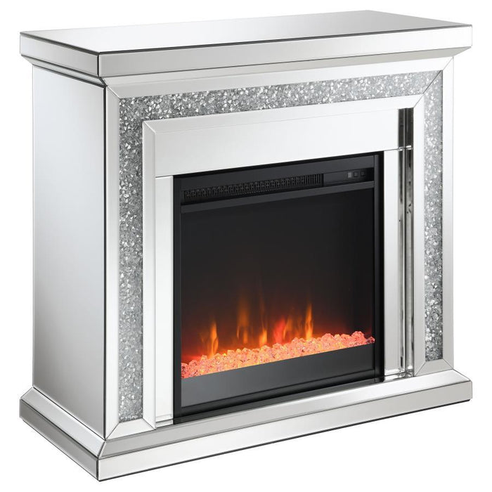 Lorelai - Rectangular Freestanding Fireplace - Mirror