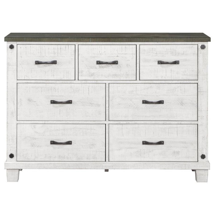 Lilith - 7-Drawer Dresser - Distressed White