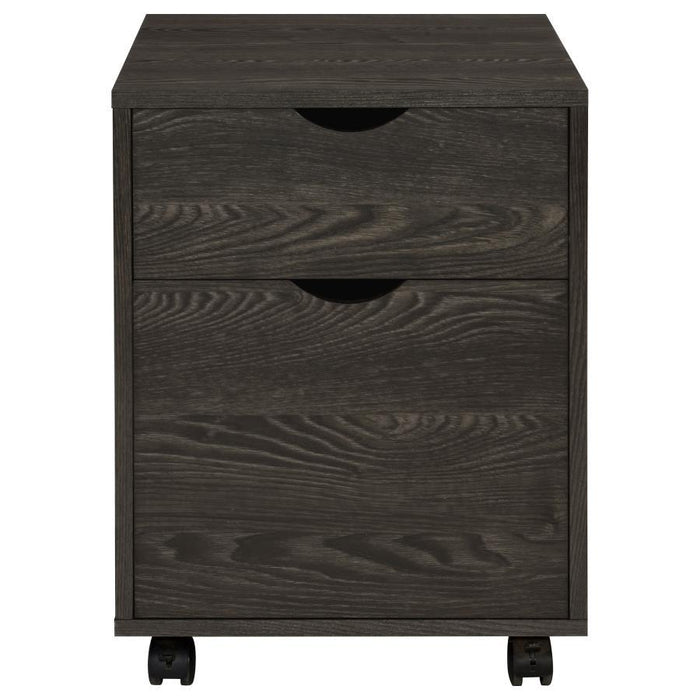 Noorvik - 2-Drawer Home Office Mobile File Cabinet - Dark Oak