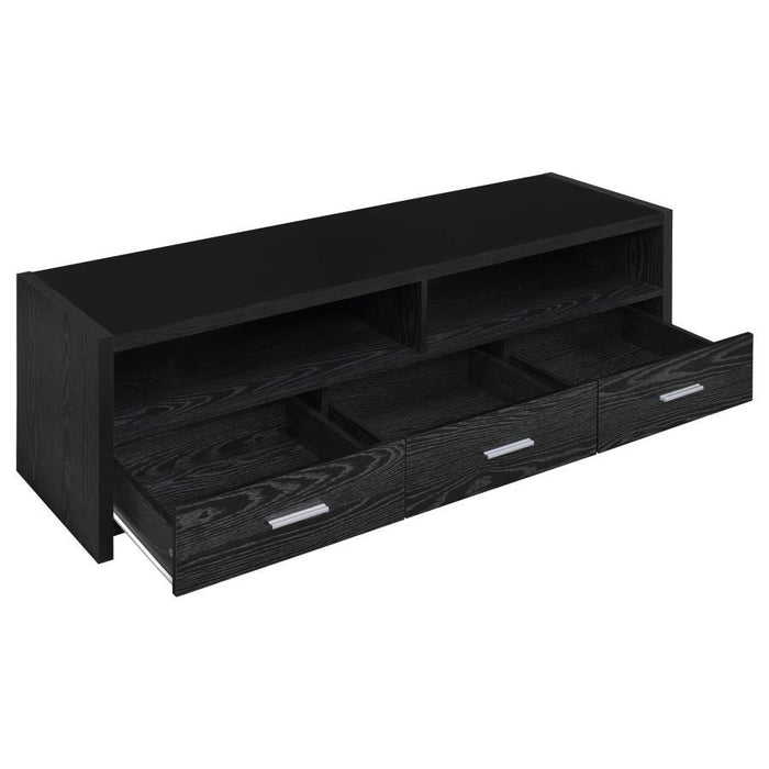 Alton - 3-drawer Black Oak TV Console