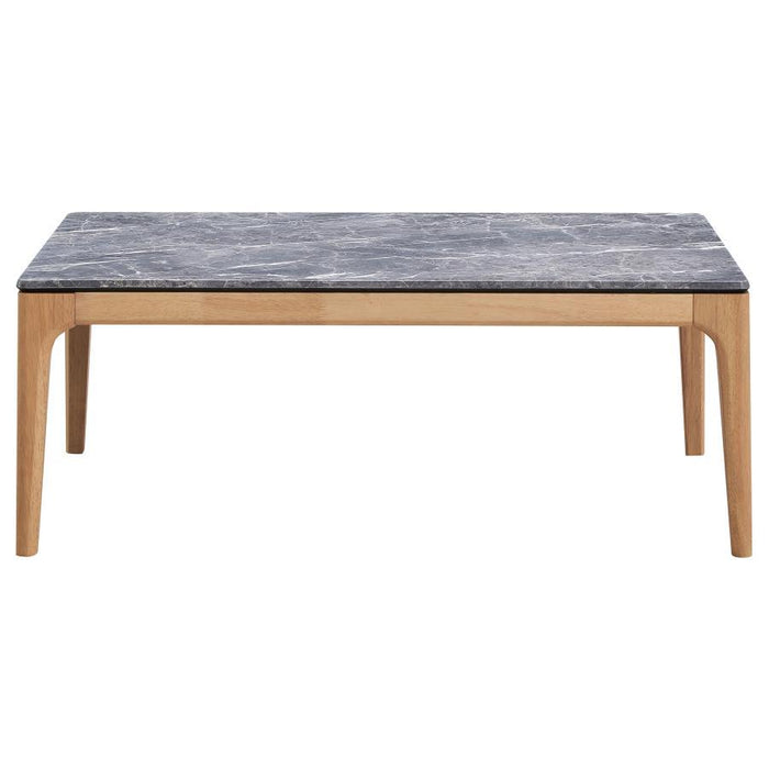 Polaris - Rectangular Smart Top Coffee Table - Gray And Light Oak