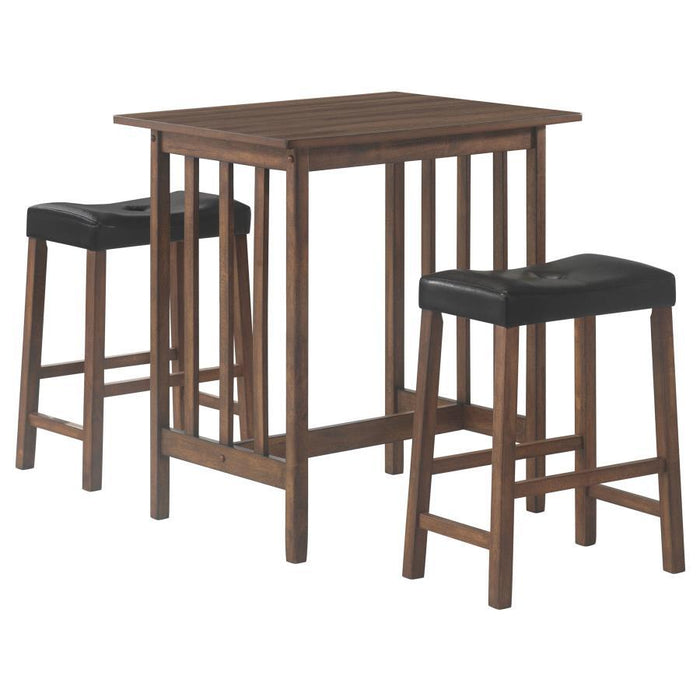 Oleander - 3 Piece Counter Height Dining Table Set Nut - Brown