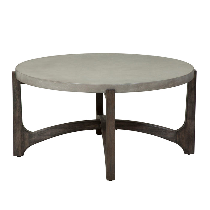 Cascade - Round Cocktail Table - Dark Brown