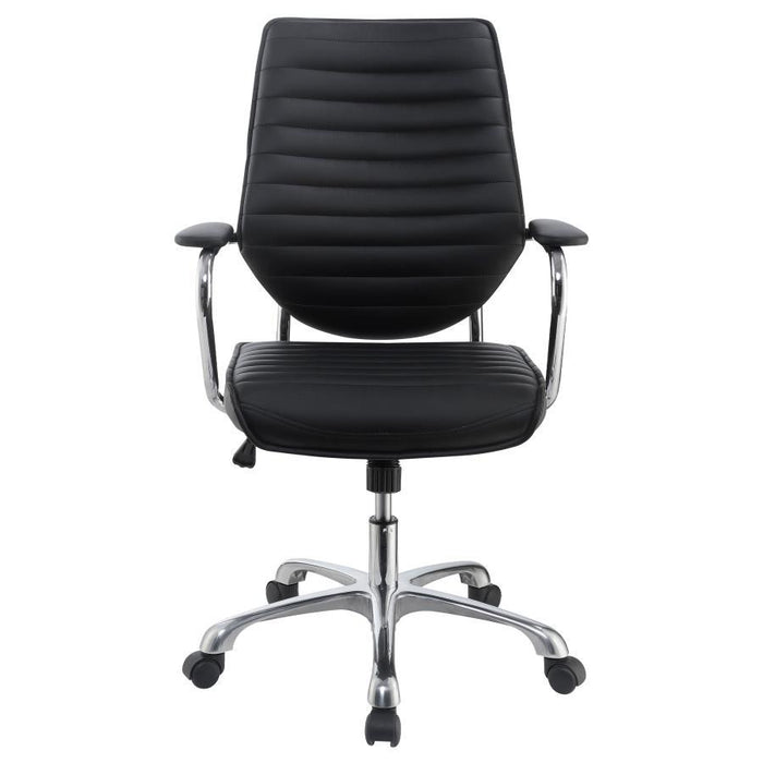 Chase - Upholstered Adjustable Home Office Desk Chair - Black