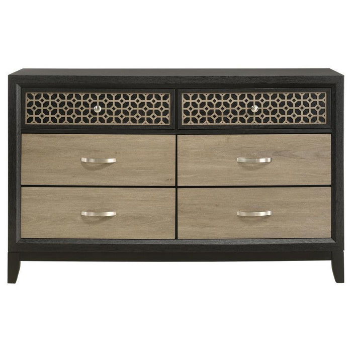 Valencia - 6-Drawer Dresser - Black