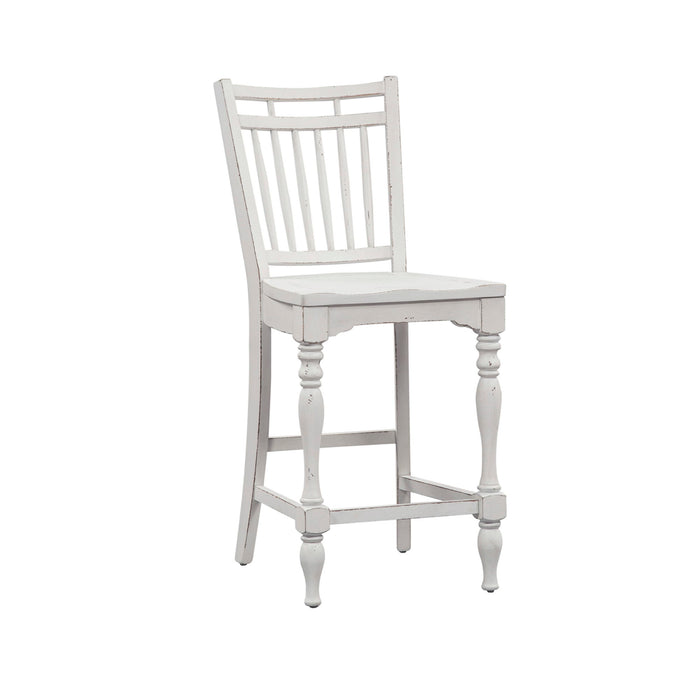 Magnolia Manor - Spindle Back Counter Chair - White