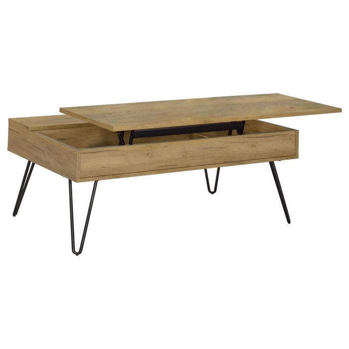 Fanning - Engineered Wood Lift Top Coffee Table - Golden Oak