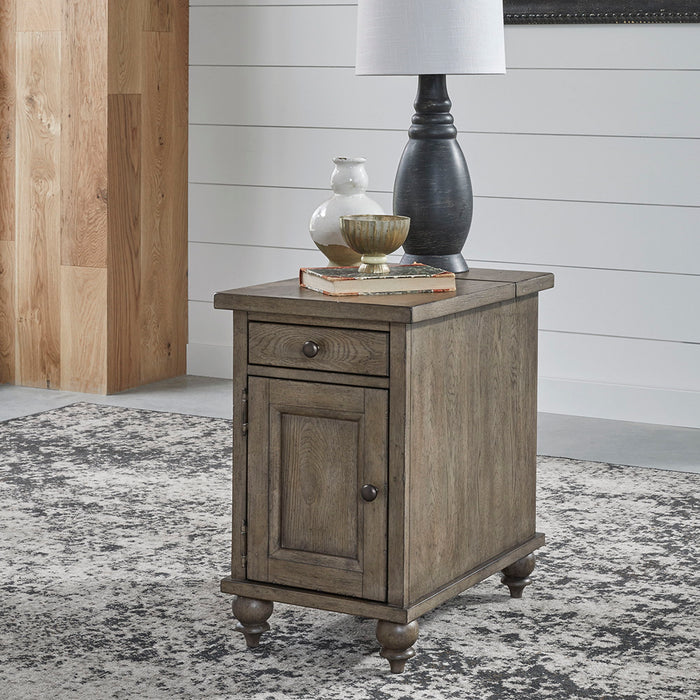 Americana Farmhouse - Chair Side Table - Light Brown