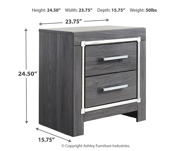 Lodanna Two Drawer Night Stand