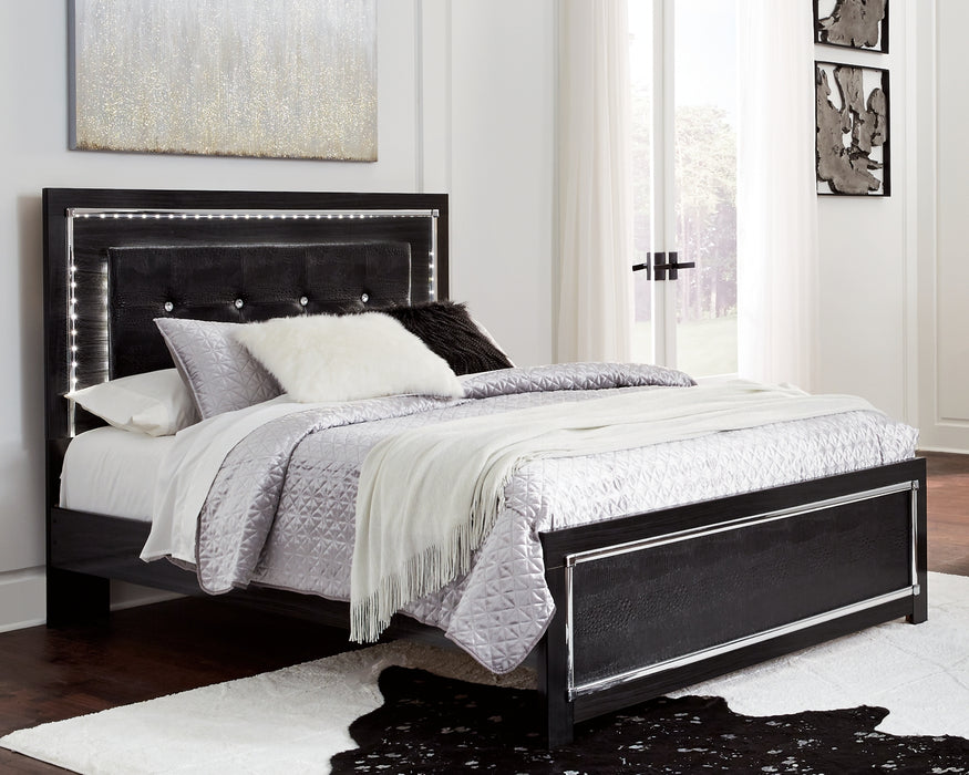 Kaydell Queen/Full Upholstered Panel Headboard with Mirrored Dresser