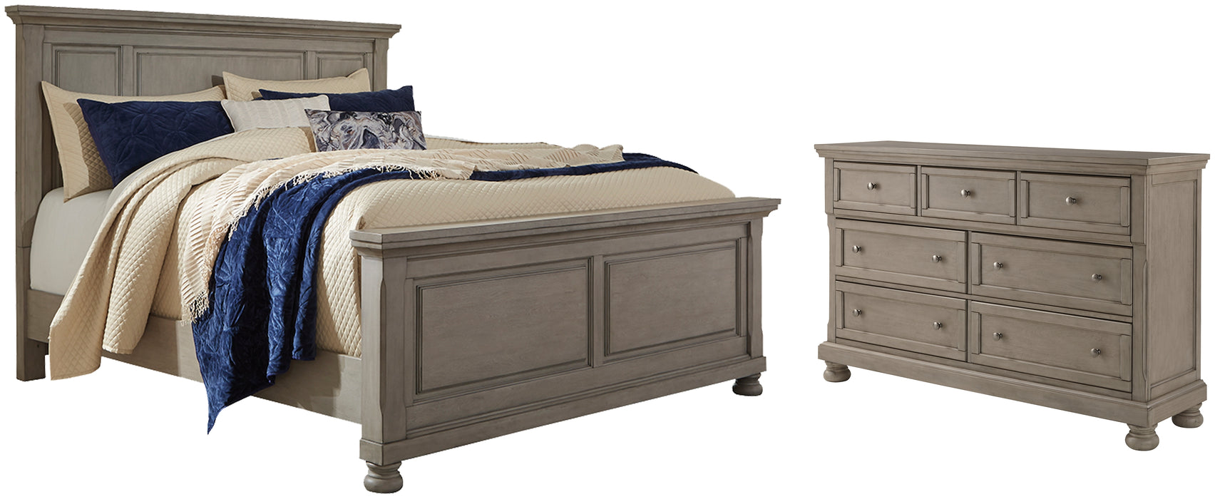 Lettner King Panel Bed with Dresser