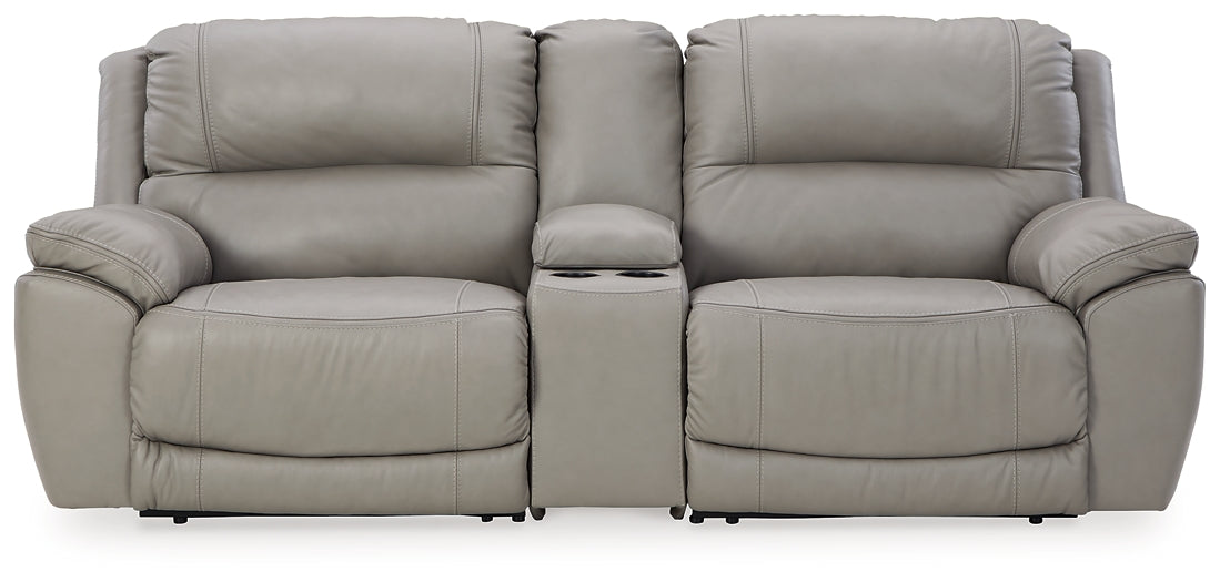 Dunleith 3-Piece Power Reclining Sectional Loveseat with Console